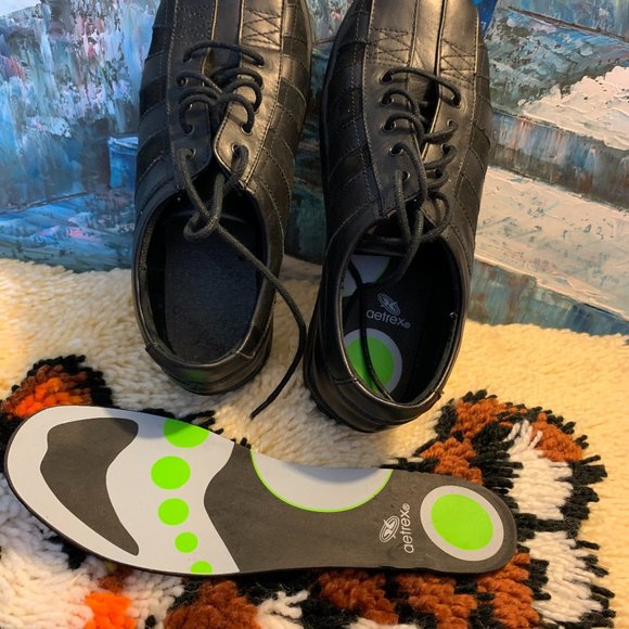 Like New! Aetrex Women's E730 "Eliza" Leather/Suede Casual Lace Up Shoe 7 Wide - Picture 9 of 12